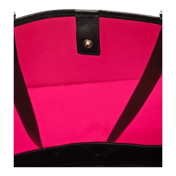 BURBERRY Nova Check Tote Bag Coated Canvas Vinyl Beige Red - Picture 5 of 16